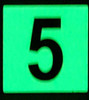 Glow in dark Number 5 HPD SIGN The Liberty Line