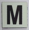 Glow in dark Number M sign The Liberty Line Glow in dark Number M sign The Liberty Line