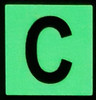 PHOTOLUMINESCENT DOOR NUMBER C HPD SIGN