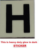 PHOTOLUMINESCENT DOOR NUMBER H HPD SIGN