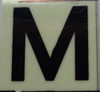 PHOTOLUMINESCENT  DOOR NUMBER M SIGN PHOTOLUMINESCENT  DOOR NUMBER M SIGN