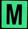 PHOTOLUMINESCENT  DOOR NUMBER M SIGNAGE PHOTOLUMINESCENT  DOOR NUMBER M SIGNAGE