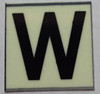 PHOTOLUMINESCENT DOOR NUMBER W SIGN PHOTOLUMINESCENT DOOR NUMBER W SIGN