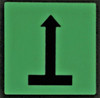 GLOW IN DARK DOWNWARDS ARROW EMERGENCY MARKING SIGNAGE