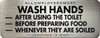 ALL EMPLOYEES MUST WASH HANDS DEPARTMENT OF HEALTH SignNYC RESTURANT SIGN