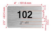 Apartment number 102 SIGNAGE -Unit Number 102 SIGNAGE / Suite 102 SIGNAGE with Raised letters & Grade 2 Braille