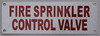 FIRE Sprinkler Control Valve   Sign FIRE Sprinkler Control Valve   Sign