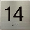 Elevator 14 FLOOR Sign/jamb plate 14 floor BUILDING SIGNletters/Image & Grade 2 Braille - Includes Red Adhesive pad for Easy Installation Elevator 14 FLOOR Sign/jamb plate 14 floor BUILDING SIGNletters/Image & Grade 2 Braille - Includes Red Adhesive pad for Easy Installation