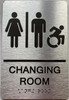 CHANGING ROOM ACCESSABLE sign with Raised letters/Image & Grade 2 Braille - Includes Red Adhesive pad for Easy Installation CHANGING ROOM ACCESSABLE sign with Raised letters/Image & Grade 2 Braille - Includes Red Adhesive pad for Easy Installation