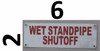 Wet Standpipe Shut-Off   Fire Department Sign Wet Standpipe Shut-Off   Fire Department Sign