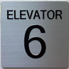 ELEVATOR NUMBER 6 DOB SIGN with Raised letters & Grade 2 Braille - Includes Red Adhesive pad for Easy Installation ELEVATOR NUMBER 6 DOB SIGN with Raised letters & Grade 2 Braille - Includes Red Adhesive pad for Easy Installation