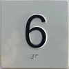 Elevator floor 6 Sign/jamb plate floor 6 BUILDING SIGNletters/Image & Grade 2 Braille - Includes Red Adhesive pad for Easy Installation Elevator floor 6 Sign/jamb plate floor 6 BUILDING SIGNletters/Image & Grade 2 Braille - Includes Red Adhesive pad for Easy Installation