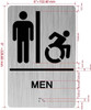 Men / Women Restroom DOB SIGN with Raised letters/Image & Grade 2 Braille - Includes Red Adhesive pad for Easy Installation Men / Women Restroom DOB SIGN with Raised letters/Image & Grade 2 Braille - Includes Red Adhesive pad for Easy Installation