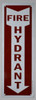 Fire Hydrant Arrow Down  Hpd Sign