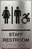 Restroom / Unisex ADA Compliant SIGNAGE with Raised letters/Image & Grade 2 Braille - Includes Red Adhesive pad for Easy Installation Restroom / Unisex ADA Compliant SIGNAGE with Raised letters/Image & Grade 2 Braille - Includes Red Adhesive pad for Easy Installation