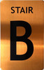 GOLD FLOOR NUMBER SIGN, aluminum, Size 5x8 inch The Gold Mountain Line