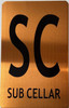 GOLD FLOOR NUMBER SIGN, aluminum, Size 5x8 inch The Gold Mountain Line