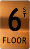 GOLD FLOOR NUMBER SIGN, aluminum, Size 5x8 inch The Gold Mountain Line GOLD FLOOR NUMBER SIGN, aluminum, Size 5x8 inch The Gold Mountain Line