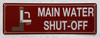 Main water shut off sign/Main water Shut-off sign Main water shut off sign/Main water Shut-off sign