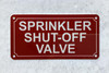 sprinkler shut-off valve sign/sprinkler shut off valve SIGNAGE sprinkler shut-off valve sign/sprinkler shut off valve SIGNAGE