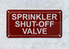 sprinkler shut-off valve sign/sprinkler shut off valve DOB SIGN sprinkler shut-off valve sign/sprinkler shut off valve DOB SIGN