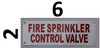Fire Sprinkler control valve SIGNAGE Fire Sprinkler control valve SIGNAGE