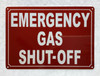 Emergnecy gas shut-off HPD SIGN Emergnecy gas shut-off HPD SIGN