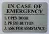In case of emergency Elevator HPD SIGN Brushed Silver Aluminum Wall Mount | Rust-Free, Durable | Double-Sided Tape I Easy Installation -4x6 Inch_-red20250404 In case of emergency Elevator HPD SIGN Brushed Silver Aluminum Wall Mount | Rust-Free, Durable | Double-Sided Tape I Easy Installation -4x6 Inch_-red20250404