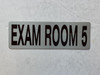 Exam Room HPD SIGN Brushed Silver Aluminum Wall Mount  Rust-Free, Durable  Double-Sided Tape I Easy Installation -3x8 Inch