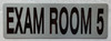 Exam Room BUILDING SIGNBrushed Silver Aluminum Wall Mount  Rust-Free, Durable  Double-Sided Tape I Easy Installation -3x8 Inch