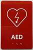 AED sign-Automated External Defibrillator SIGNAGE with Raised letters/Image & Grade 2 Braille - Includes Red Adhesive pad for Easy Installation AED sign-Automated External Defibrillator SIGNAGE with Raised letters/Image & Grade 2 Braille - Includes Red Adhesive pad for Easy Installation