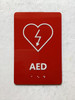 AED sign-Automated External Defibrillator HPD SIGN with Raised letters/Image & Grade 2 Braille - Includes Red Adhesive pad for Easy Installation AED sign-Automated External Defibrillator HPD SIGN with Raised letters/Image & Grade 2 Braille - Includes Red Adhesive pad for Easy Installation
