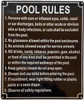 Pool Rules BUILDING SIGN Pool Rules BUILDING SIGN