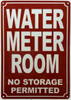 Water meter room sign Water meter room sign