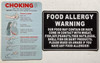 Restaurant Choking Magnet Sign and Restaurant Food Allergies Magnet Poster Restaurant Choking Magnet Sign and Restaurant Food Allergies Magnet Poster