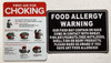 Restaurant Choking Magnet SIGNAGE and Restaurant Food Allergies Magnet Poster Restaurant Choking Magnet SIGNAGE and Restaurant Food Allergies Magnet Poster