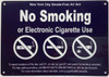 NYC smoke free air act No smoking or electronic cigarette use DOB SIGN NYC smoke free air act No smoking or electronic cigarette use DOB SIGN