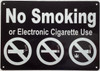NO SMOKING OR ELECTRONIC CIGARETTES HPD SIGN NO SMOKING OR ELECTRONIC CIGARETTES HPD SIGN