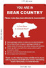 YOU ARE IN BEAR COUNTY -DO NOT FEDD THE BEARS BUILDING SIGN YOU ARE IN BEAR COUNTY -DO NOT FEDD THE BEARS BUILDING SIGN
