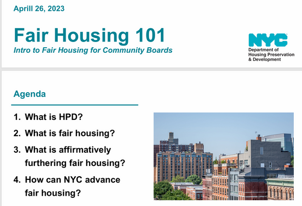 Fair Housing 101 HPD NYC, 2023 Fair Housing 101 HPD NYC, 2023