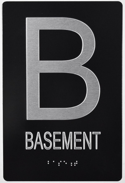 B-basement Sign-Tactile Signs B-BASEMENT Floor Sign-Tactile Signs
