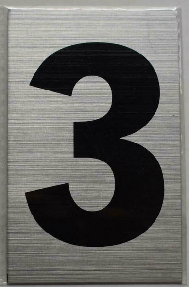 Apartment Number SignThree Apartment Number SignThree