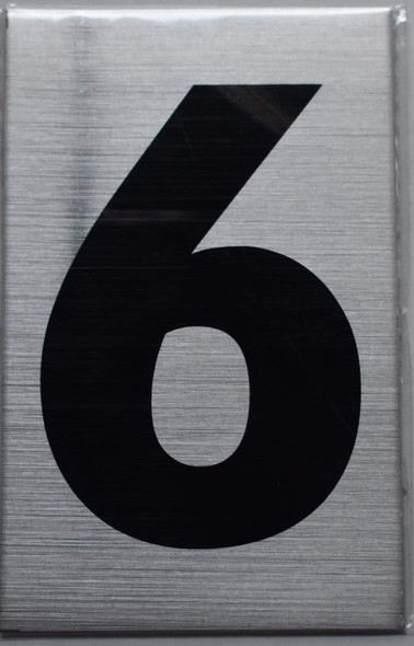 Apartment Number Sign Six Apartment Number Sign Six