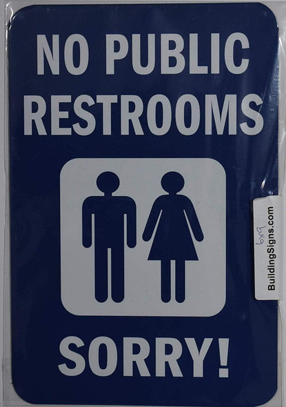 NO Public Restroom with Image Signage NO Public Restroom with Image Signage