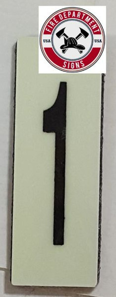 PHOTOLUMINESCENT DOOR NUMBER 1 SIGNAGE HEAVY DUTY / GLOW IN THE DARK "DOOR NUMBER ONE" SIGNAGE HEAVY DUTY PHOTOLUMINESCENT DOOR NUMBER 1 SIGNAGE HEAVY DUTY / GLOW IN THE DARK "DOOR NUMBER ONE" SIGNAGE HEAVY DUTY