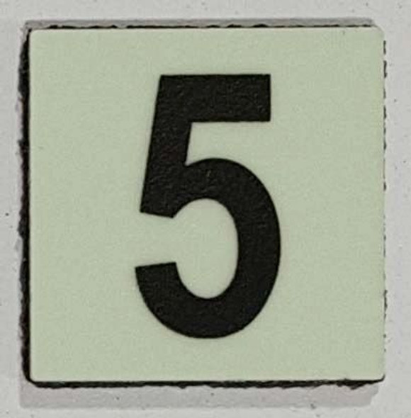 Glow in dark Number 5 SIGNAGE The Liberty Line Glow in dark Number 5 SIGNAGE The Liberty Line
