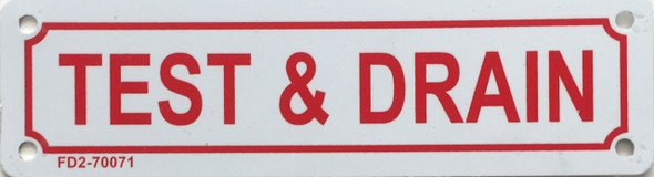 TEST & Drain   Sign TEST & Drain   Sign