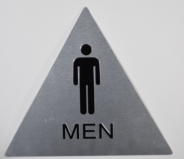 CA Men Restroom Sign-Braille SIGNAGE with Raised Tactile Graphics and Letters