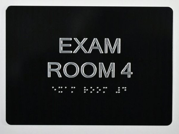 EXAM Room 4 Sign-Tactile Signs  with Tactile Text and Braille Sign-Tactile Signs EXAM Room 4 Sign-Tactile Signs  with Tactile Text and Braille Sign-Tactile Signs