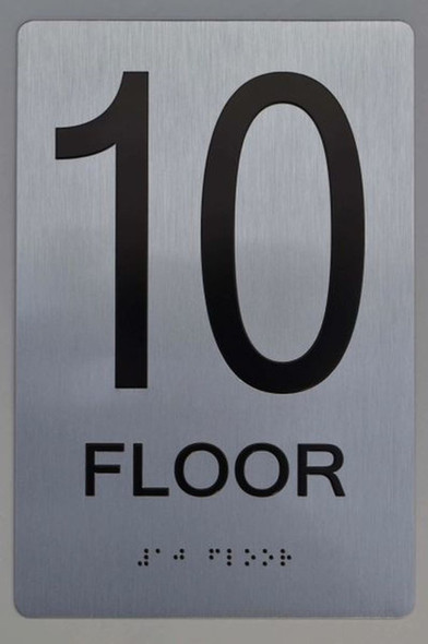 10th Floor Sign-Tactile Signs 10th Floor Sign-Tactile Signs